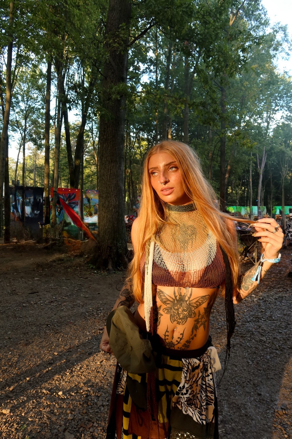 samnime in the woods at golden hour